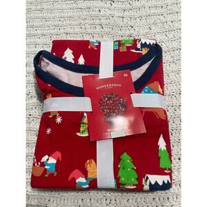 NWT Wondershop Pajamas Set Christmas Holiday Womens 3X Red Gnomes Matching Pjs